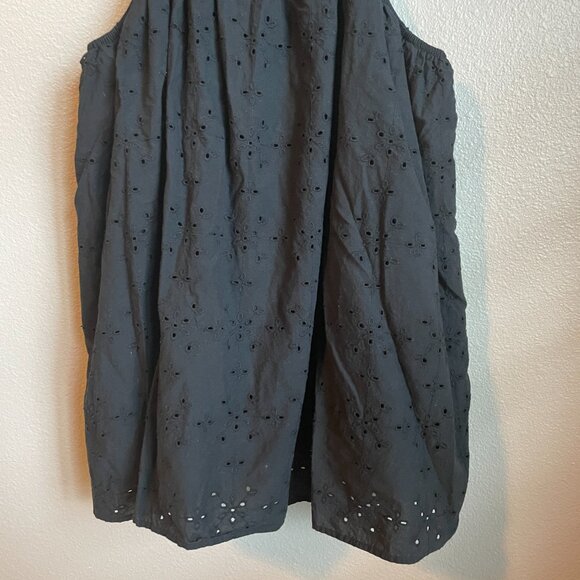 American Eagle Cut Out Dress Mini Liner 100% Cotton Black Sz XL Festival Country - Picture 3 of 9
